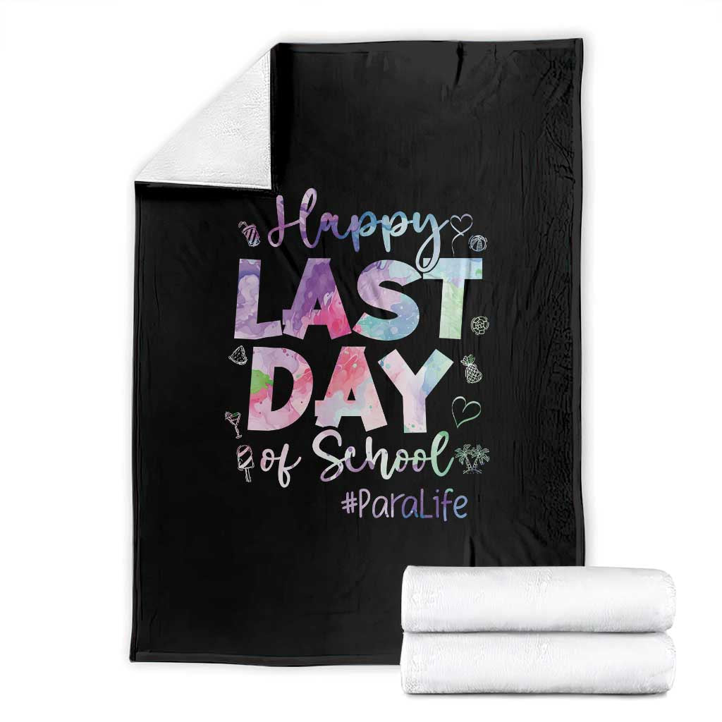 Para Life Beach Mode Throw Blanket Funny Last Day of School Summer Vacation Gift TS01 Black Print Your Wear