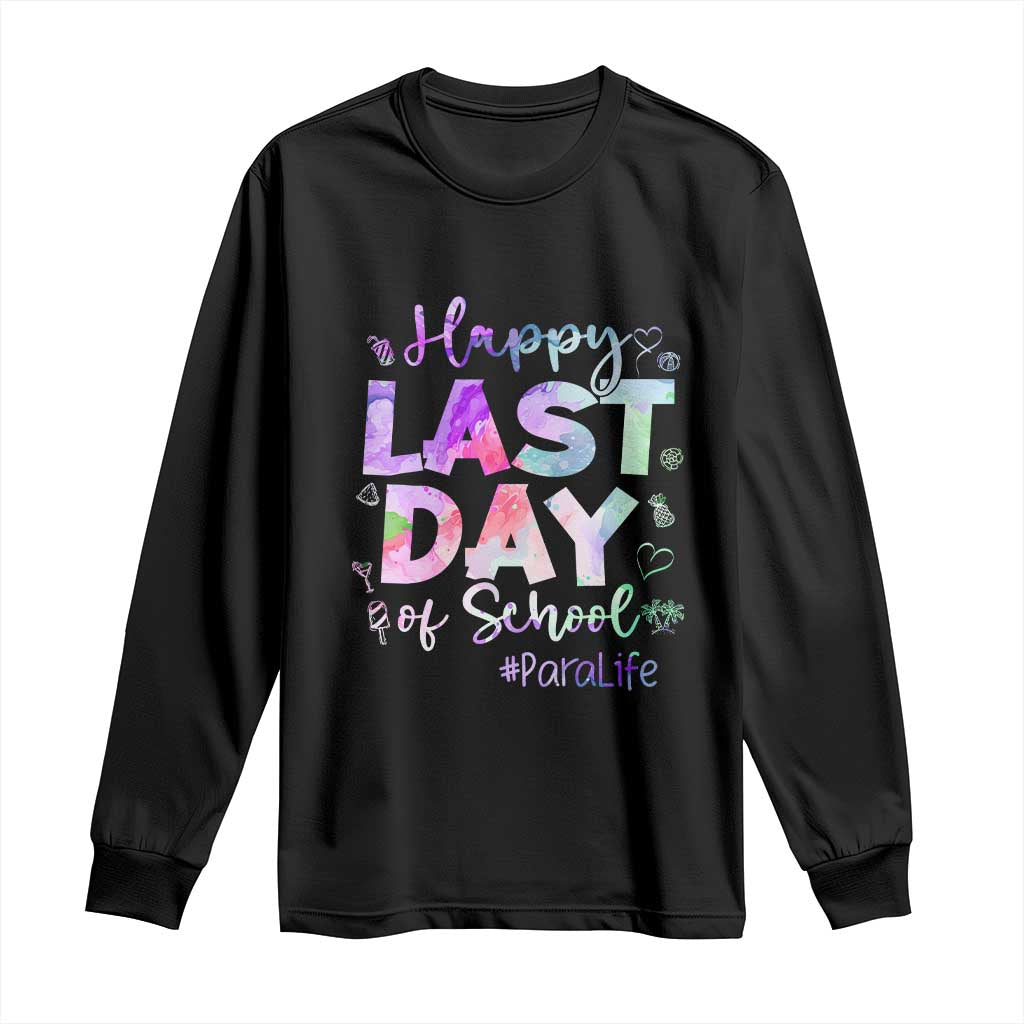 Para Life Beach Mode Long Sleeve Shirt Funny Last Day of School Summer Vacation Gift TS01 Black Print Your Wear