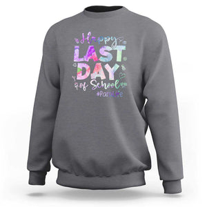 Last Day of School Sweatshirt Para Life Summer Vacation Beach TS01 Charcoal Print Your Wear