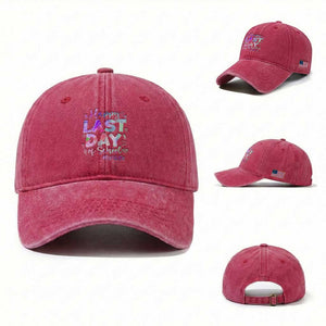 Para Life Beach Mode Washed Cotton Baseball Cap Funny Last Day of School Summer Vacation Gift TS01 Washed Cap Universal Fit Red Print Your Wear