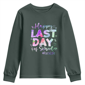 Para Life Beach Mode Youth Sweatshirt Funny Last Day of School Summer Vacation Gift TS01 Dark Forest Green Print Your Wear