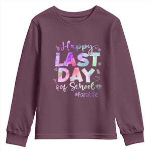 Para Life Beach Mode Youth Sweatshirt Funny Last Day of School Summer Vacation Gift TS01 Maroon Print Your Wear