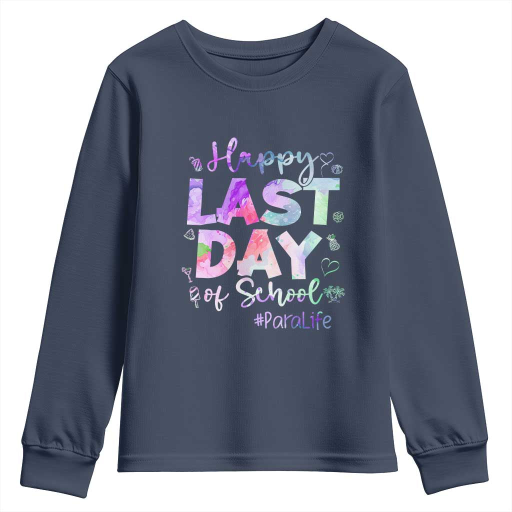 Para Life Beach Mode Youth Sweatshirt Funny Last Day of School Summer Vacation Gift TS01 Navy Print Your Wear