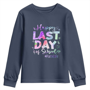 Para Life Beach Mode Youth Sweatshirt Funny Last Day of School Summer Vacation Gift TS01 Navy Print Your Wear