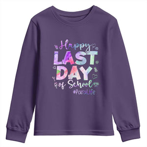 Para Life Beach Mode Youth Sweatshirt Funny Last Day of School Summer Vacation Gift TS01 Purple Print Your Wear