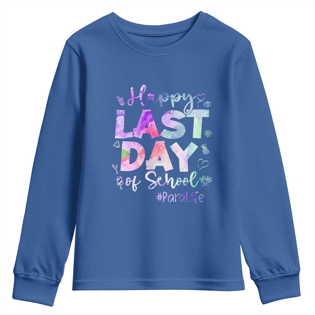 Para Life Beach Mode Youth Sweatshirt Funny Last Day of School Summer Vacation Gift TS01 Royal Blue Print Your Wear