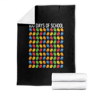 Master Builder 100 Days of School Throw Blanket Funny Toy Building Blocks Gift TS01 Black Print Your Wear