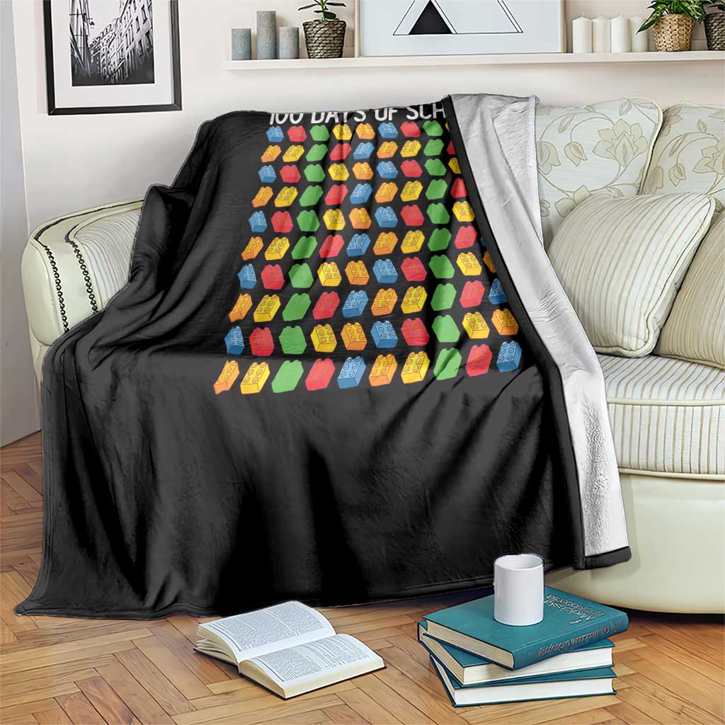 Master Builder 100 Days of School Throw Blanket Funny Toy Building Blocks Gift TS01 Print Your Wear