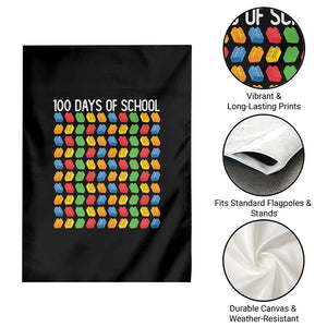 Master Builder 100 Days of School Garden Flag Funny Toy Building Blocks Gift TS01 Print Your Wear