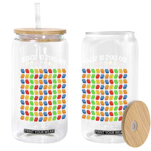 Master Builder 100 Days of School Glass Can Funny Toy Building Blocks Gift TS01 Print Your Wear