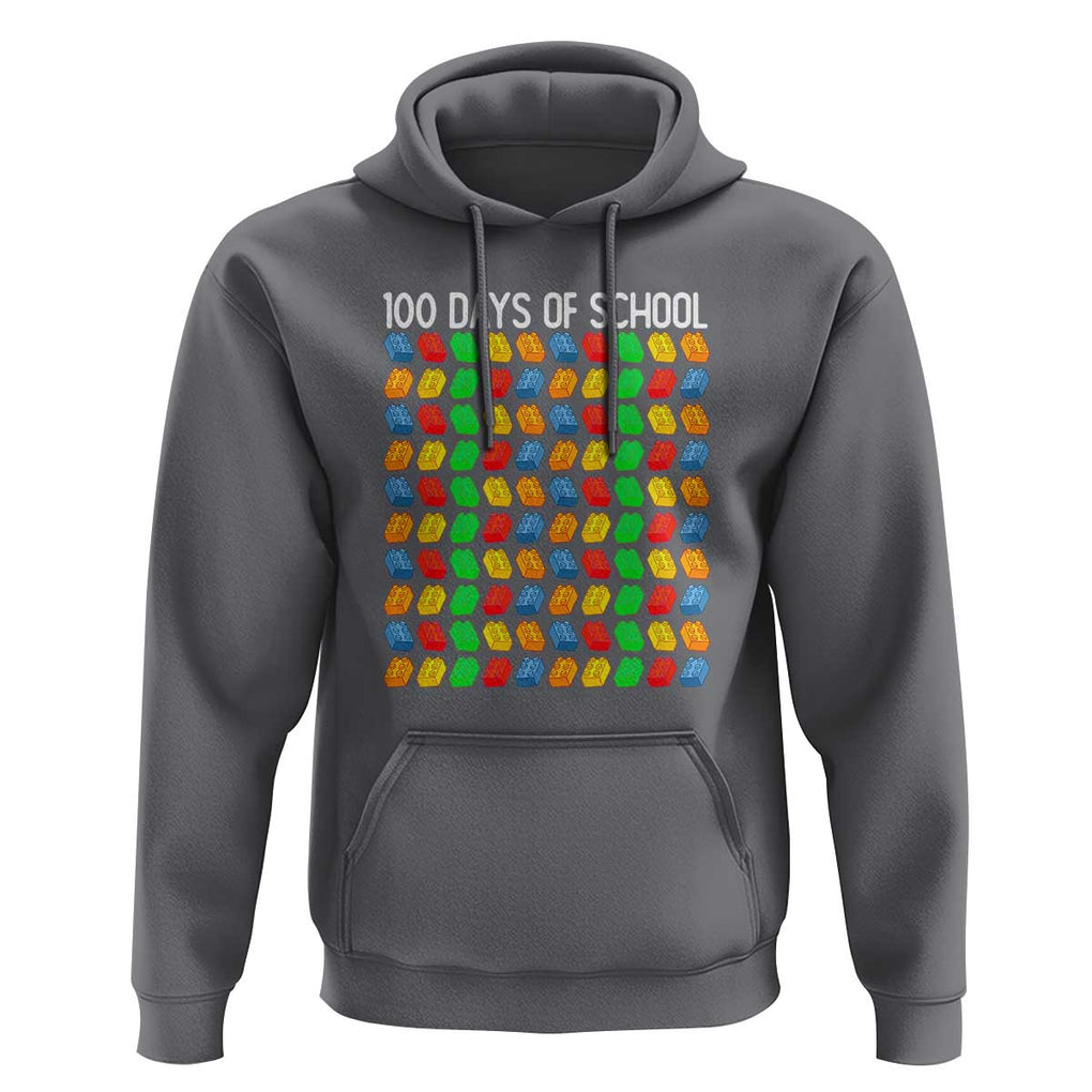 Funny 100 Days of School Hoodie Master Builder Building Blocks TS01 Charcoal Print Your Wear