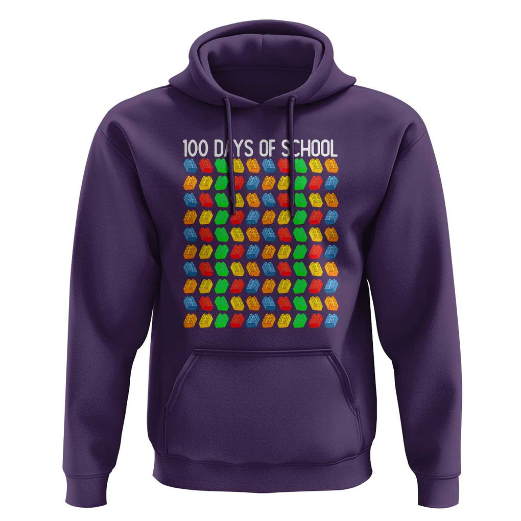 Funny 100 Days of School Hoodie Master Builder Building Blocks TS01 Purple Print Your Wear