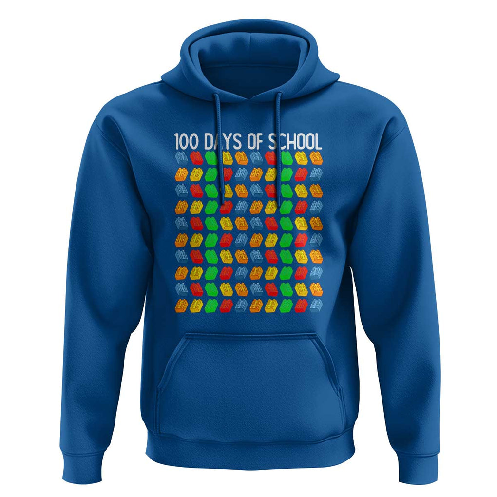 Funny 100 Days of School Hoodie Master Builder Building Blocks TS01 Royal Blue Print Your Wear