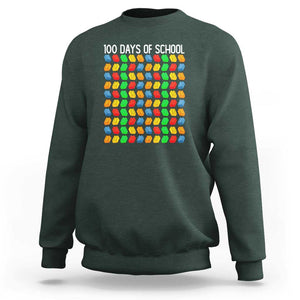 Funny 100 Days of School Sweatshirt Master Builder Building Blocks TS01 Dark Forest Green Print Your Wear