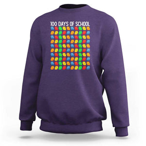 Funny 100 Days of School Sweatshirt Master Builder Building Blocks TS01 Purple Print Your Wear