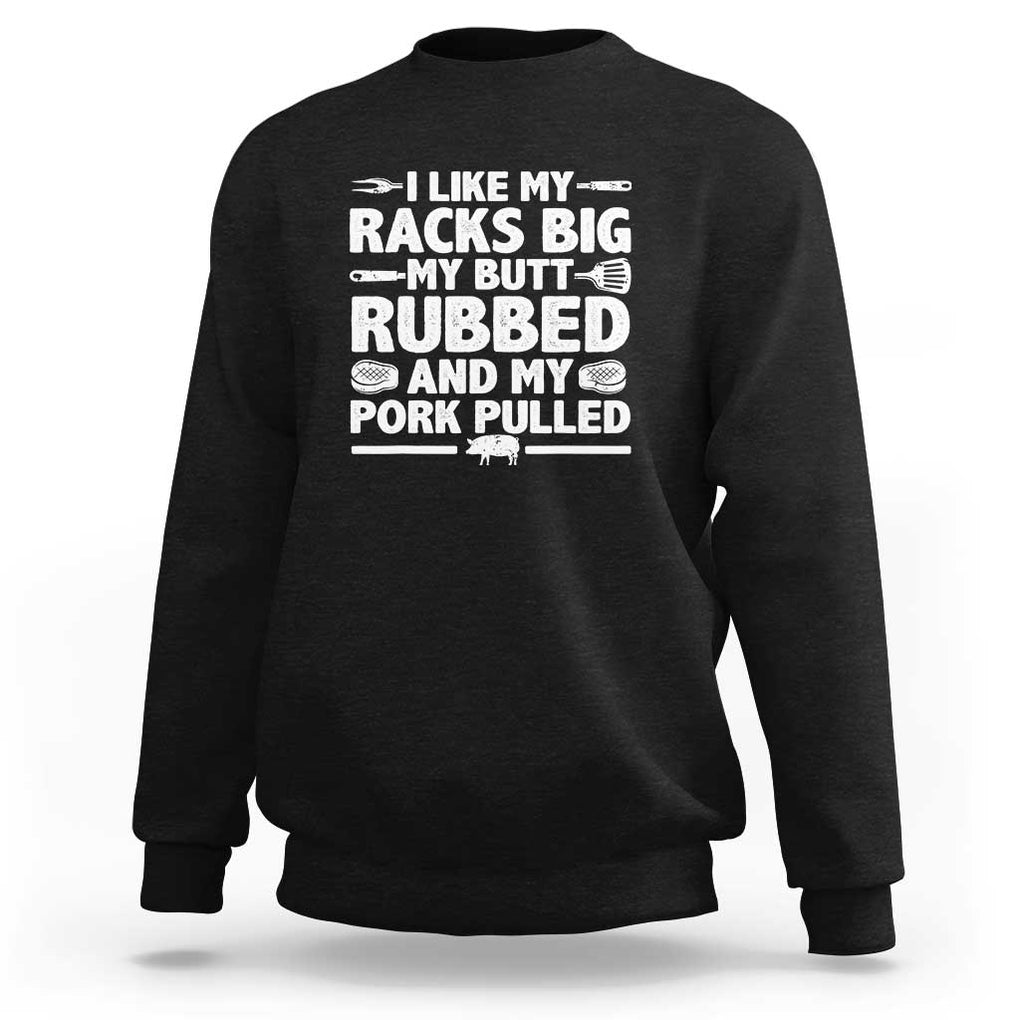 Cool Grilling Pork Rub Smoking BBQ Meat Smoker Sweatshirt TS01 Black Print Your Wear