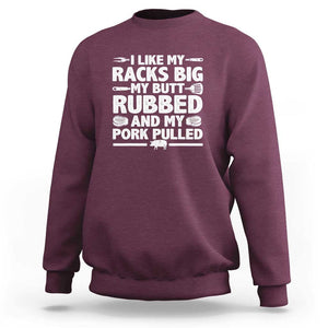 Cool Grilling Pork Rub Smoking BBQ Meat Smoker Sweatshirt TS01 Maroon Print Your Wear