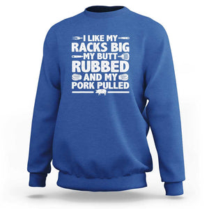 Cool Grilling Pork Rub Smoking BBQ Meat Smoker Sweatshirt TS01 Royal Blue Print Your Wear