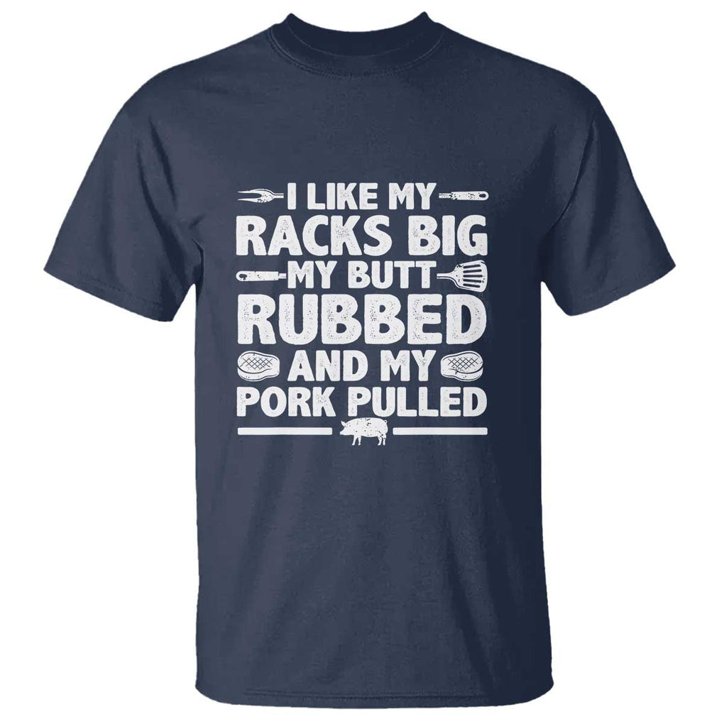 Cool Grilling Pork Rub Smoking BBQ Meat Smoker T Shirt TS01 Navy Print Your Wear