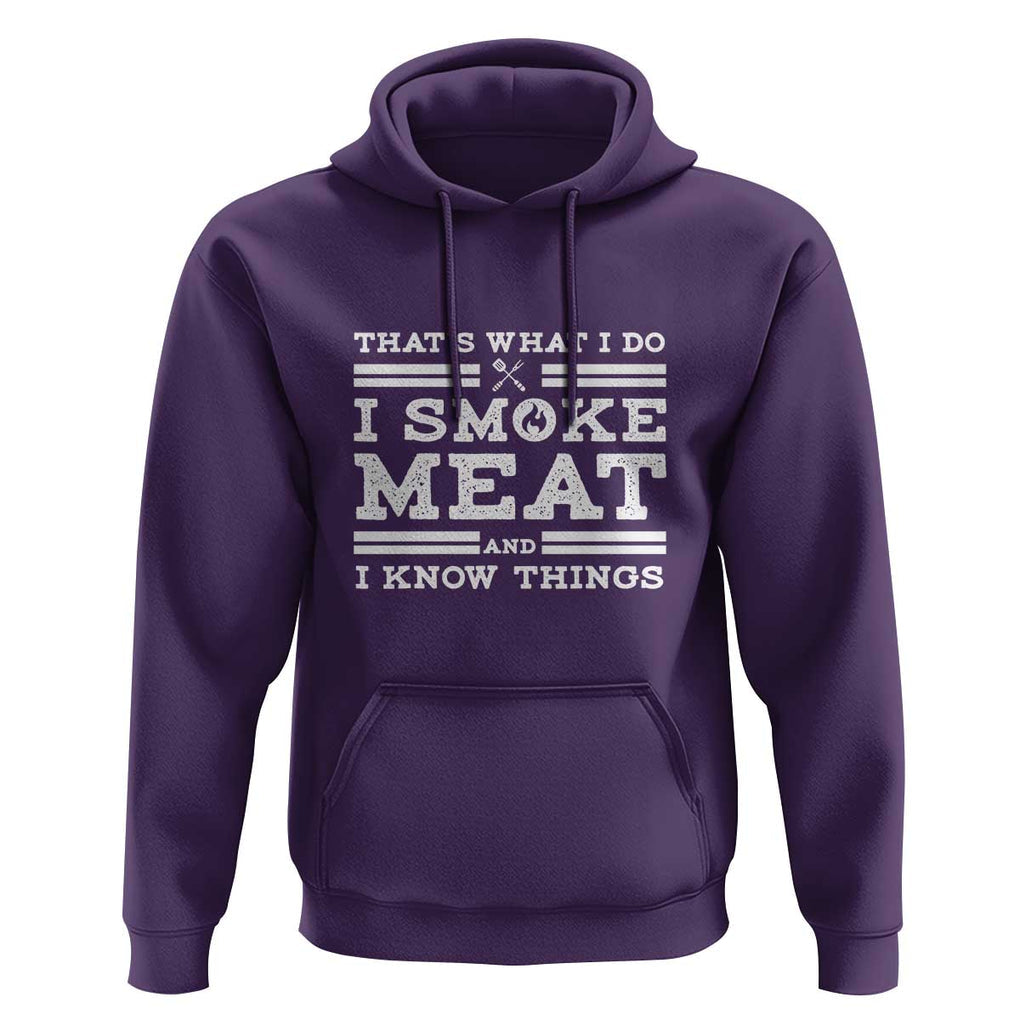 Funny Pitmaster Hoodie I Smoke Meat BBQ Smoker Grill Gift TS01 Purple Print Your Wear