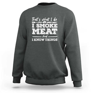 I'd Smoke That - Funny Meat BBQ Season Smoker & Grilling Sweatshirt TS01 Dark Heather Print Your Wear