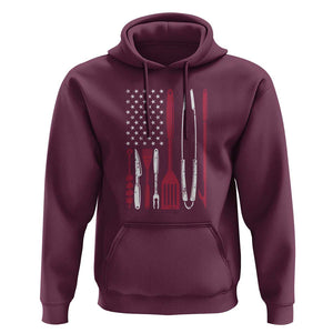 BBQ Smoking Hoodie Barbecue Chef Smoking Tools Grilling Pit Master TS01 Maroon Print Your Wear