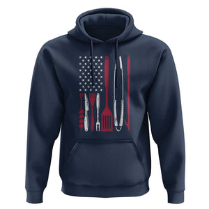 BBQ Smoking Hoodie Barbecue Chef Smoking Tools Grilling Pit Master TS01 Navy Print Your Wear