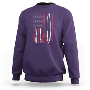 BBQ Smoking Sweatshirt Barbecue Chef Smoking Tools Grilling Pit Master TS01 Purple Print Your Wear