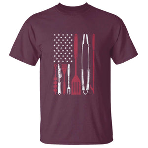 BBQ Smoking T Shirt Barbecue Chef Smoking Tools Grilling Pit Master TS01 Maroon Print Your Wear