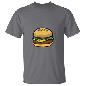 Hamburger Cheese BBQ T Shirt Cheeseburger Emoticon TS01 Charcoal Print Your Wear