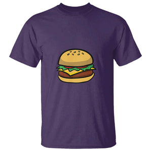 Hamburger Cheese BBQ T Shirt Cheeseburger Emoticon TS01 Purple Print Your Wear