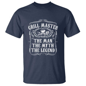 Master Legend BBQ Smoker T Shirt Grilling Enthusiast Gift, Funny BBQ Tee, Comfortable Cotton TS01 Navy Print Your Wear