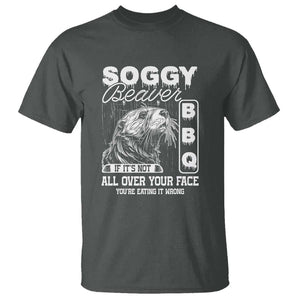 Soggy Beaver Funny BBQ T Shirt Humorous Eating Design, Comfortable Cotton Tee, Unique Gift TS01 Dark Heather Print Your Wear