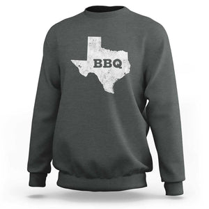 Vintage Retro Texas BBQ Sweatshirt State Pride Barbecue Graphic, Soft Cotton Tee, Classic Design TS01 Dark Heather Print Your Wear