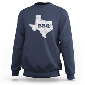 Vintage Retro Texas BBQ Sweatshirt State Pride Barbecue Graphic, Soft Cotton Tee, Classic Design TS01 Navy Print Your Wear