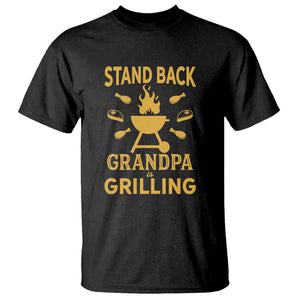 Mens Funny Grandpa Grilling T Shirt Stand Back BBQ Tee, Fathers Day Gift, Comfortable Cotton TS01 Black Print Your Wear