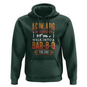 Barbecue Joke Hoodie for Grill MastersFunny Chef Gift, BBQ Tee TS01 Dark Forest Green Print Your Wear