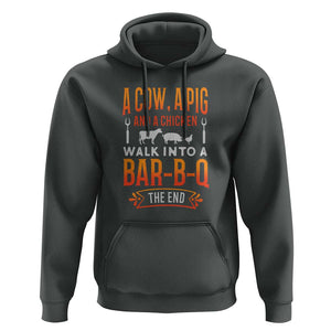 Barbecue Joke Hoodie for Grill MastersFunny Chef Gift, BBQ Tee TS01 Dark Heather Print Your Wear