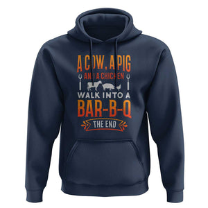 Barbecue Joke Hoodie for Grill MastersFunny Chef Gift, BBQ Tee TS01 Navy Print Your Wear