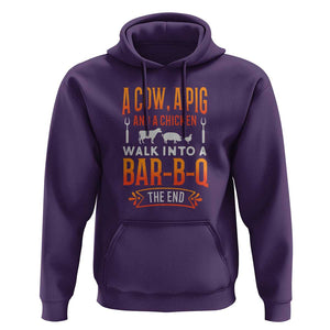 Barbecue Joke Hoodie for Grill MastersFunny Chef Gift, BBQ Tee TS01 Purple Print Your Wear