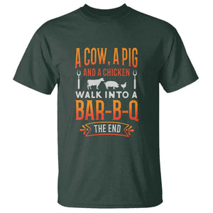 Barbecue Joke T Shirt for Grill MastersFunny Chef Gift, BBQ Tee TS01 Dark Forest Green Print Your Wear