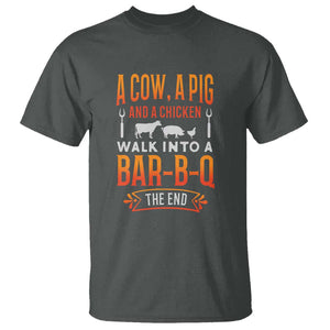 Barbecue Joke T Shirt for Grill MastersFunny Chef Gift, BBQ Tee TS01 Dark Heather Print Your Wear