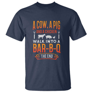 Barbecue Joke T Shirt for Grill MastersFunny Chef Gift, BBQ Tee TS01 Navy Print Your Wear