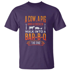 Barbecue Joke T Shirt for Grill MastersFunny Chef Gift, BBQ Tee TS01 Purple Print Your Wear