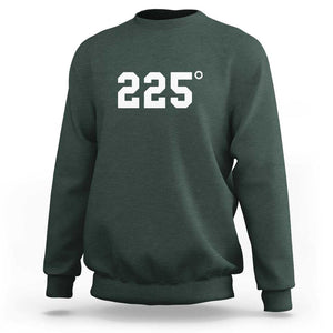 225 Degrees BBQ Sweatshirt Grilling and Smoking Meat Tee, Barbecue Enthusiast Gift TS01 Dark Forest Green Print Your Wear