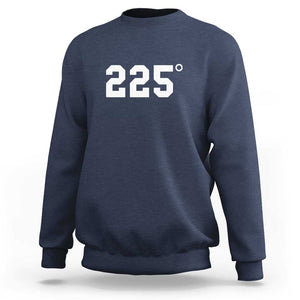 225 Degrees BBQ Sweatshirt Grilling and Smoking Meat Tee, Barbecue Enthusiast Gift TS01 Navy Print Your Wear