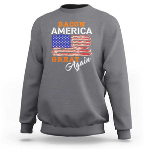 2024 BBQ Sweatshirt Bacon America Great AgainFunny Barbecue TS01 Charcoal Print Your Wear