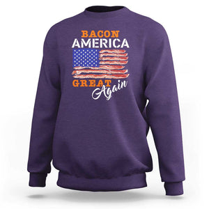 2024 BBQ Sweatshirt Bacon America Great AgainFunny Barbecue TS01 Purple Print Your Wear