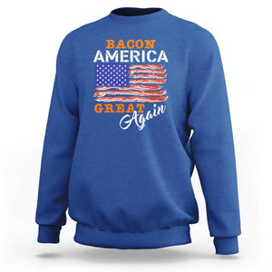 2024 BBQ Sweatshirt Bacon America Great AgainFunny Barbecue TS01 Royal Blue Print Your Wear