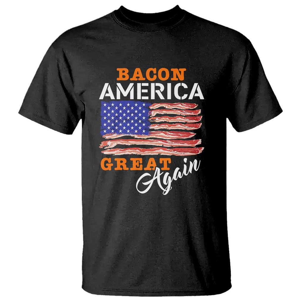 2024 BBQ T Shirt Bacon America Great AgainFunny Barbecue TS01 Black Print Your Wear